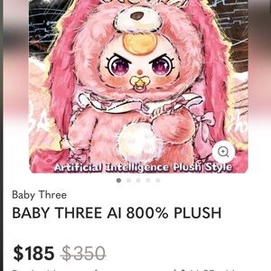 Baby Three Pink AI Plush - Baby Three Brand